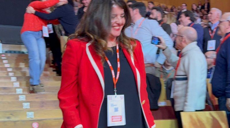Susana López Antequera al ser nombrada vocal de la nueva ejecutiva del PSOE-M / PSOE